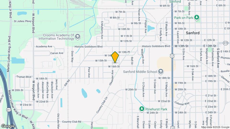 1410 W 16th St Map and Location Details