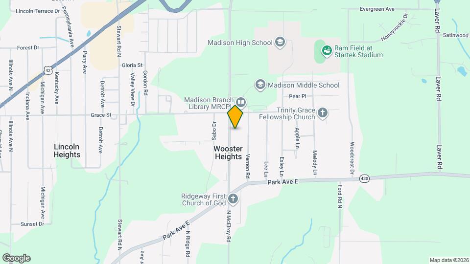 406 N McElroy Rd Map and Location Details