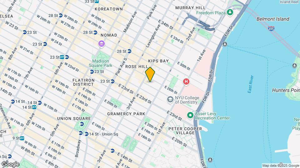 214 E 25th St Mapa y Detalles de la Ubicación