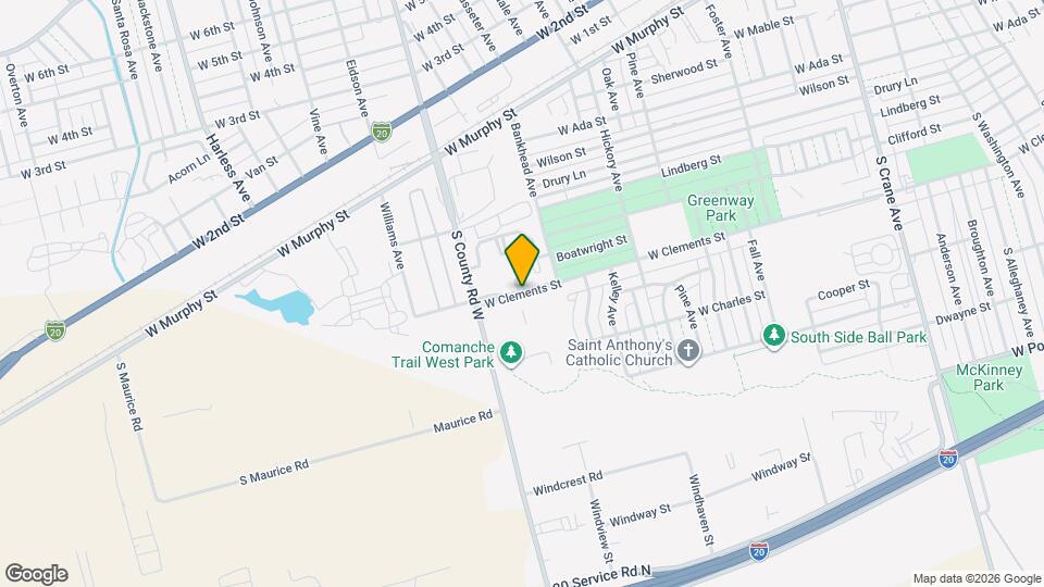 1600 W Clements St Map and Location Details