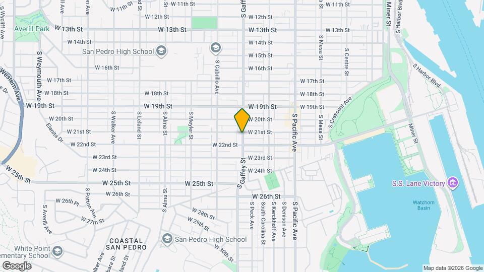 2117 S Gaffey St Map and Location Details