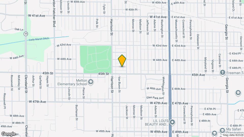 621 W 44th Pl Map and Location Details