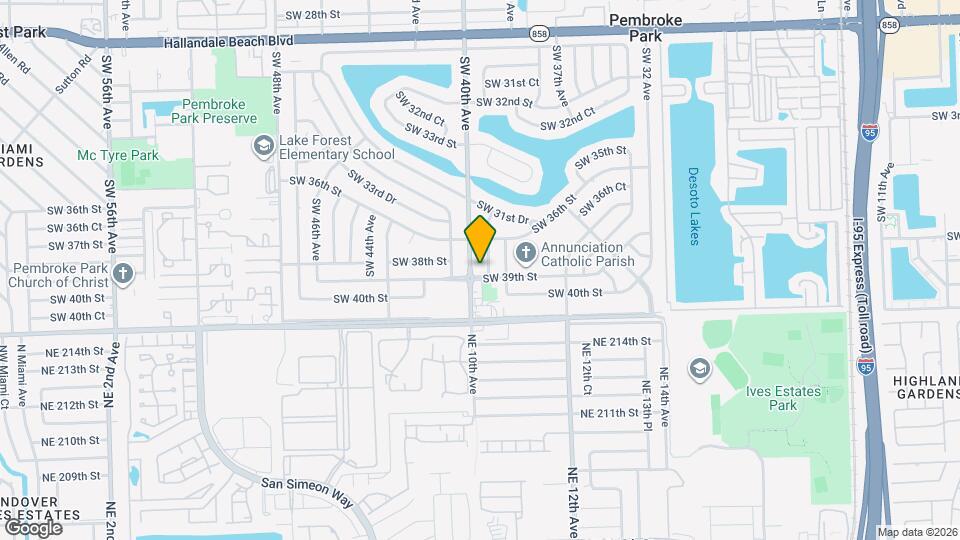 3911 SW 39th St, Unit Single Room Map and Location Details