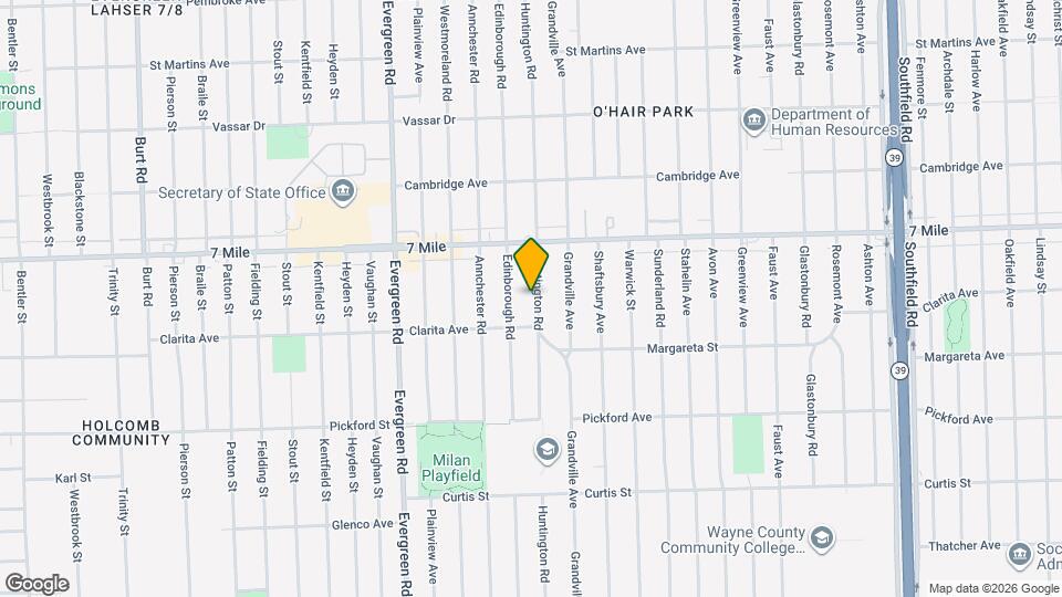 18951 Huntington Rd Map and Location Details