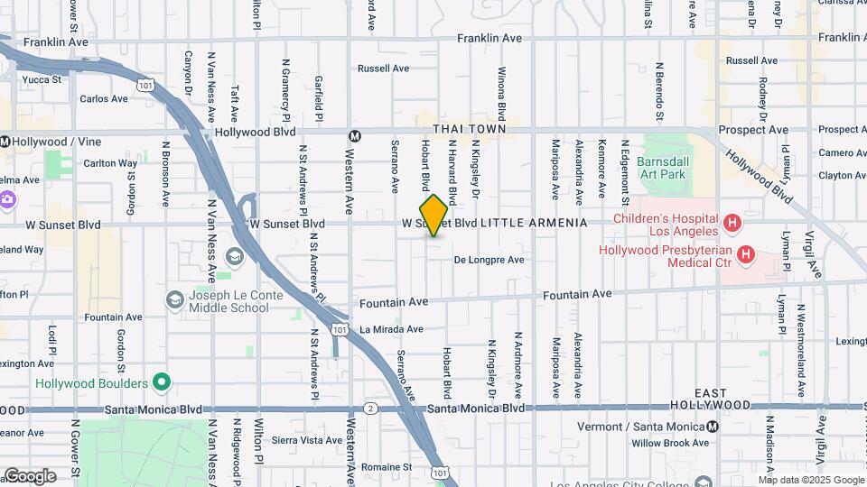 1418 N Hobart Blvd Map and Location Details