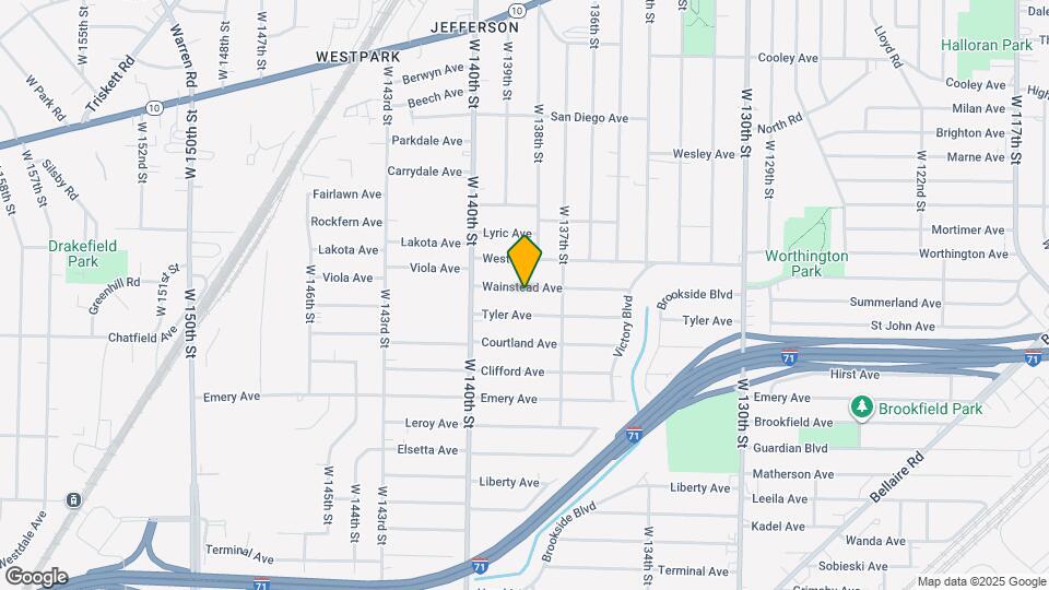 13813 Wainstead Ave Map and Location Details