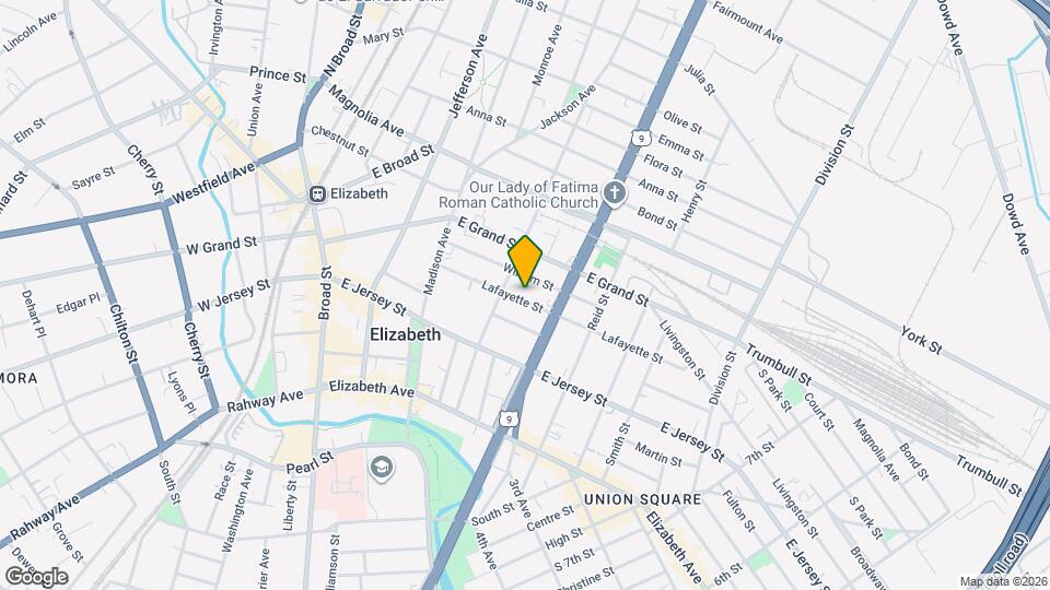 1025 Lafayette St, Unit 2nd Fl Map and Location Details