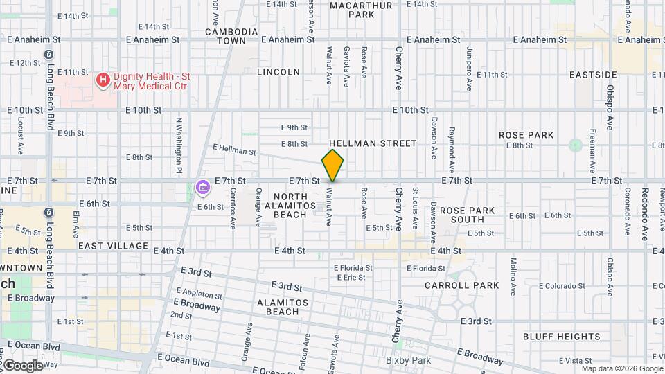 620-626 Walnut Ave Map and Location Details