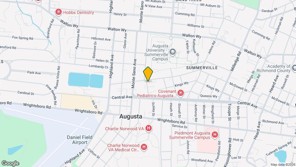 1402 Arsenal Ave Map and Location Details