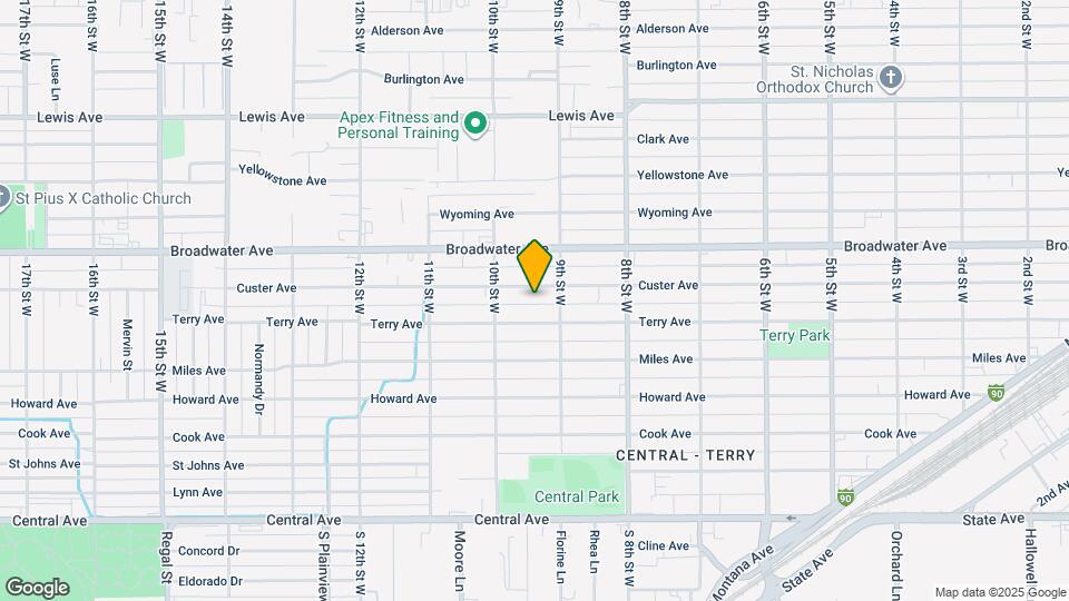 918 1/2 Custer Ave Map and Location Details