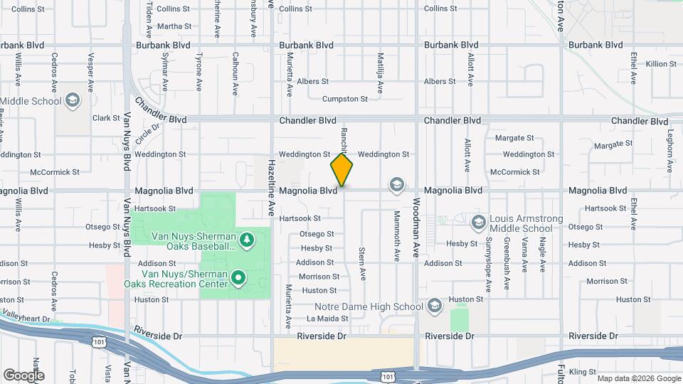 13909 Magnolia Blvd Mapa y Detalles de la Ubicación