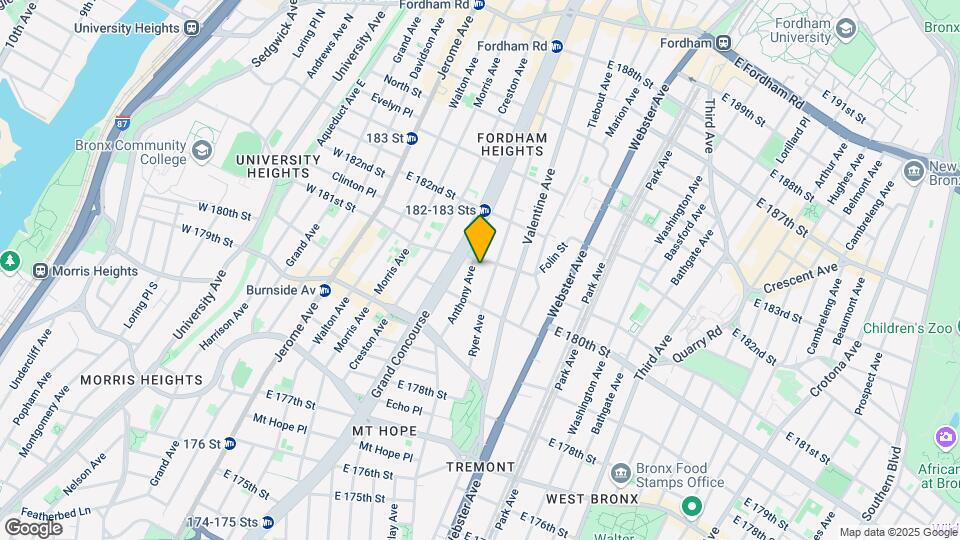 210 E 181 St Map and Location Details