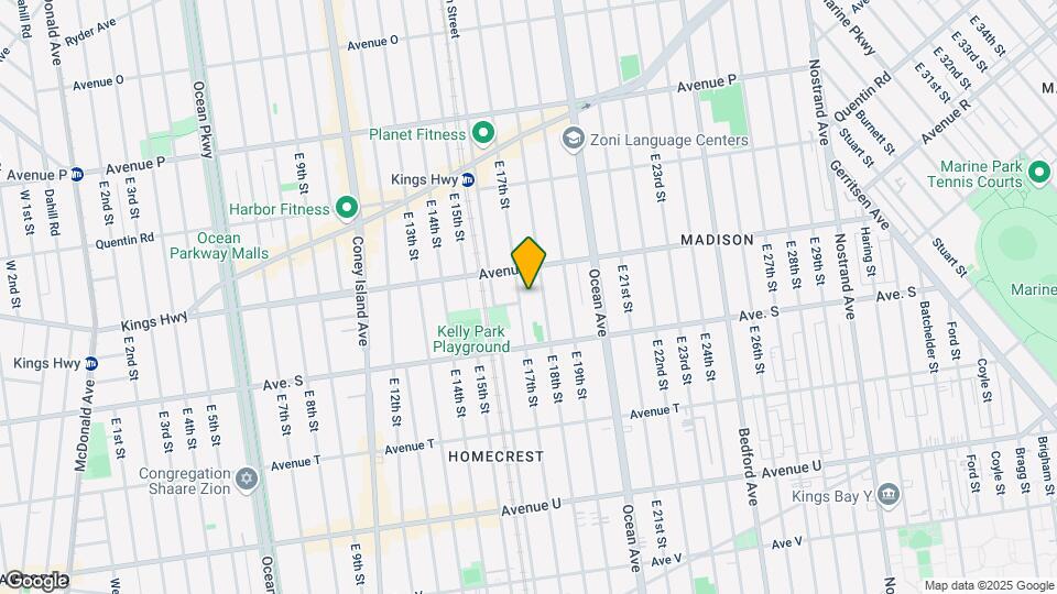 1837 E 17th St Map and Location Details