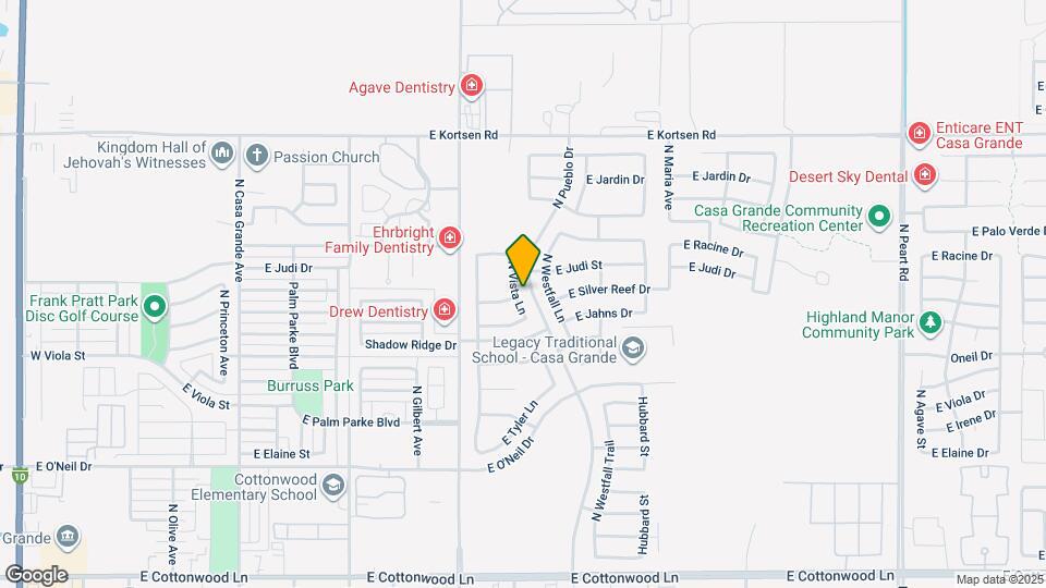 1850 N Vista Ln Mapa y Detalles de la Ubicación