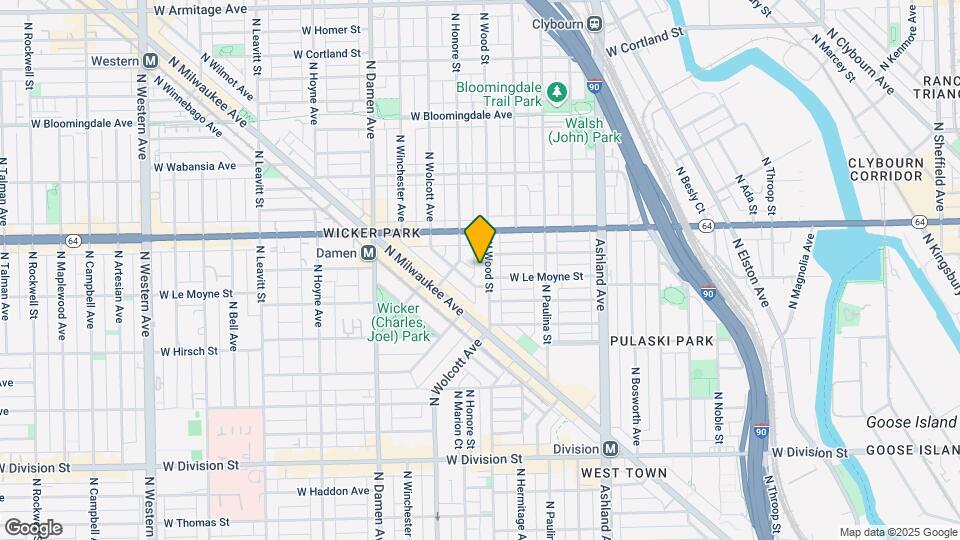 1514 N Wood St Map and Location Details
