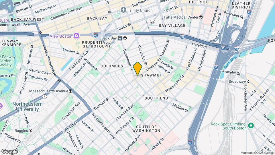 598 Tremont St Map and Location Details