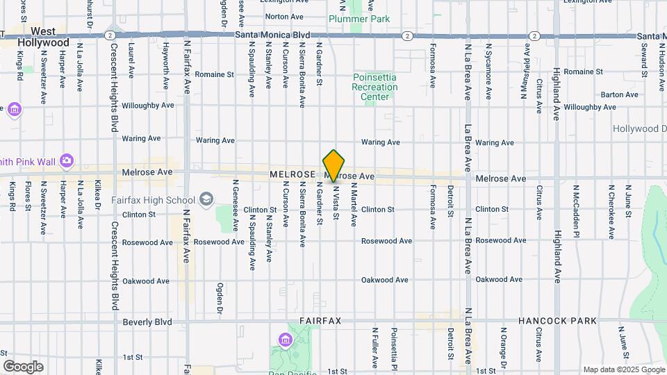 643 N Vista St Map and Location Details