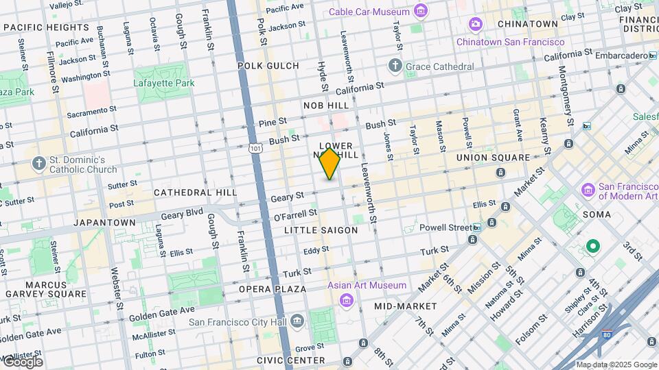 846 Geary St Map and Location Details