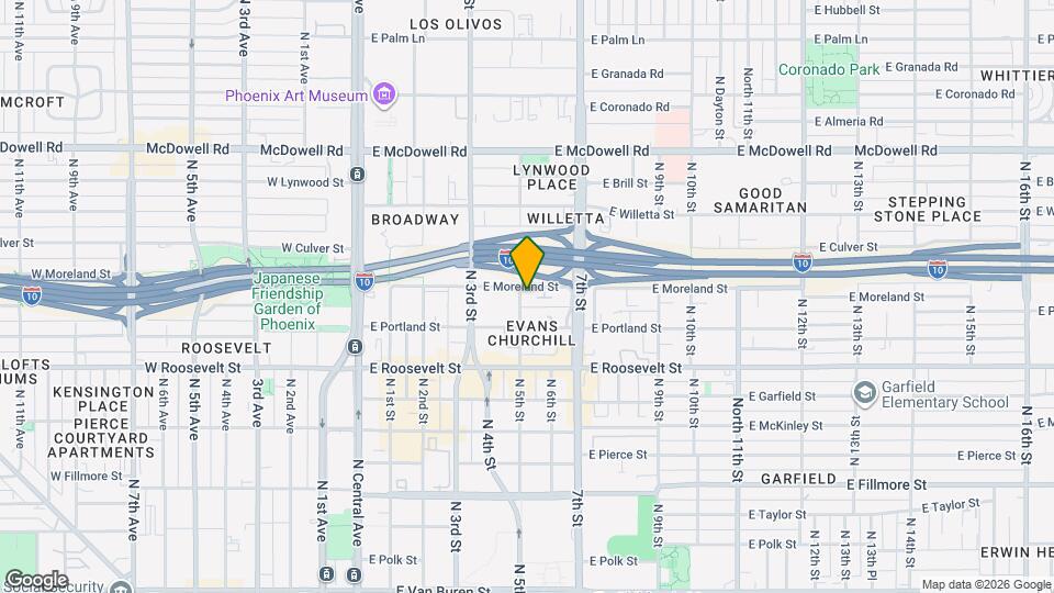 501 E Moreland St Map and Location Details