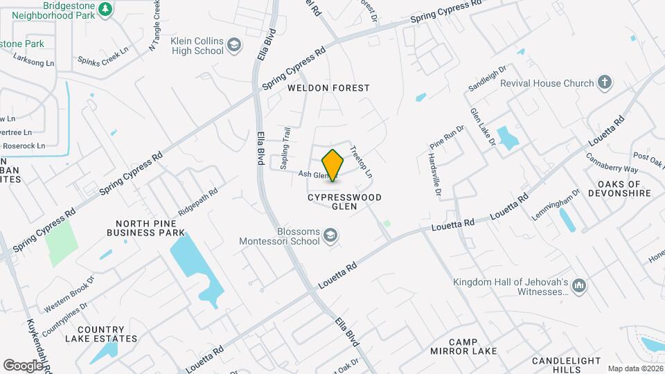 3614 Cedar Glen Ln Map and Location Details