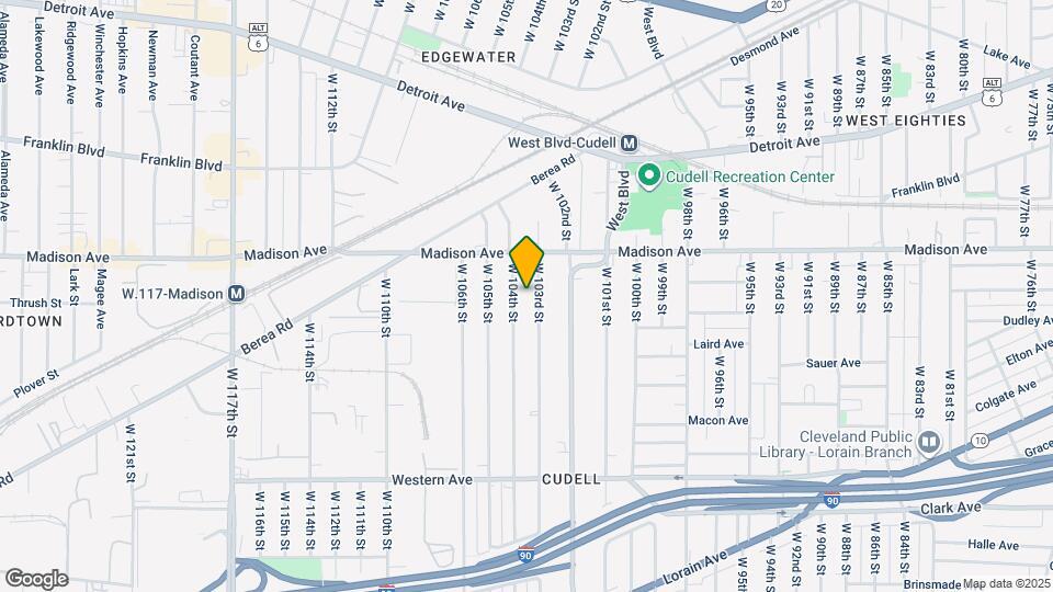 2040 W 103rd St Map and Location Details