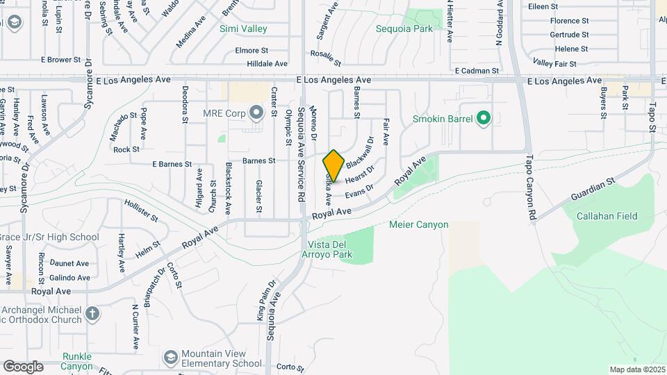 3502 Hearst Dr Map and Location Details