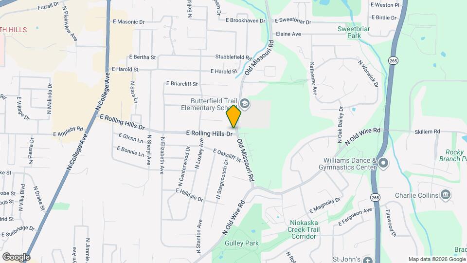 1848 E Rolling Hills Dr Map and Location Details