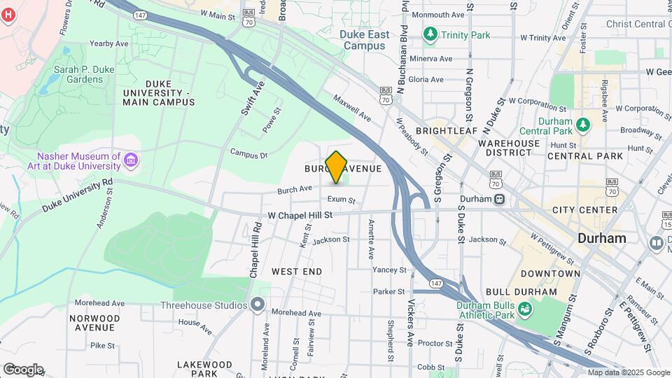 823 Burch Ave Map and Location Details