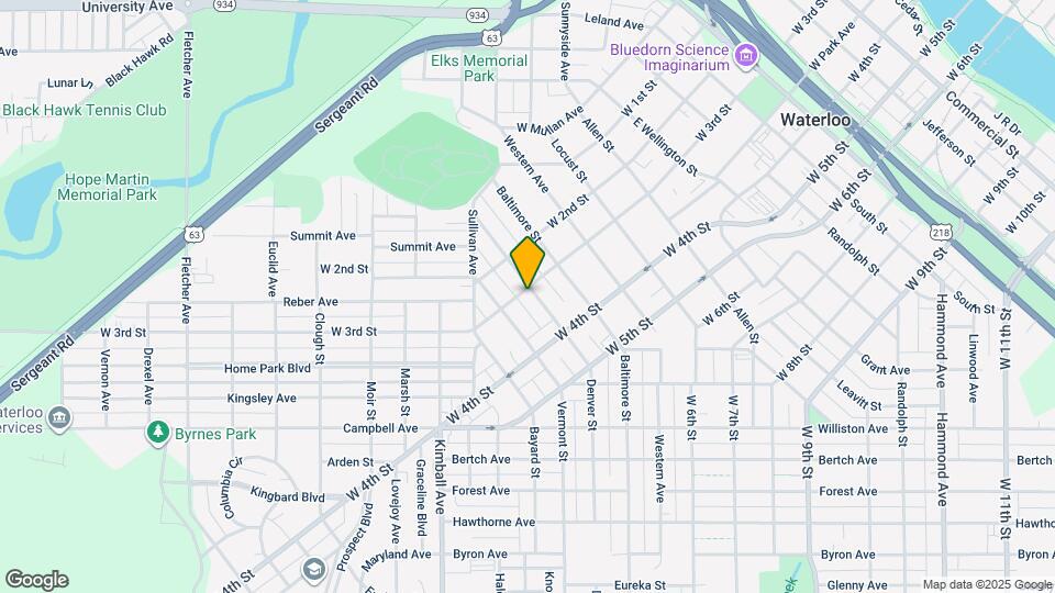 402 Denver St Map and Location Details