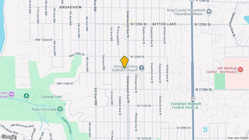 11707 Greenwood Ave N, Unit D Map and Location Details