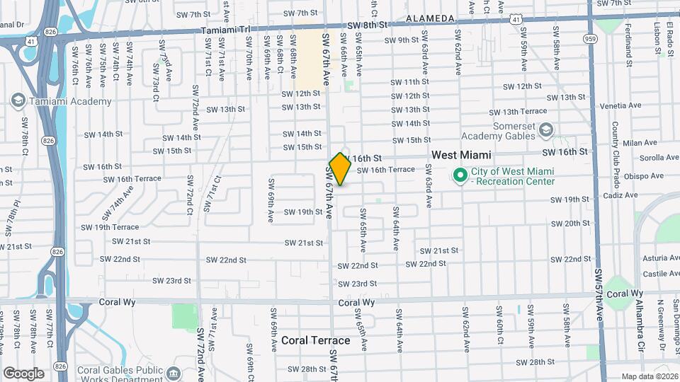 6561 SW 18th St Map and Location Details