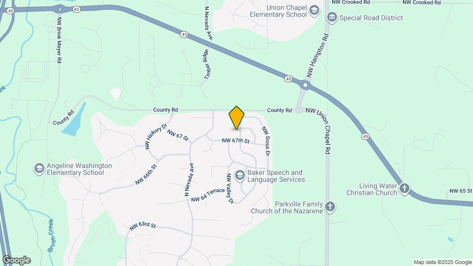6704 NW Hidden Valley Rd Map and Location Details