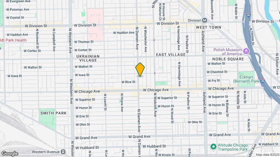 845 N Damen Ave Map and Location Details