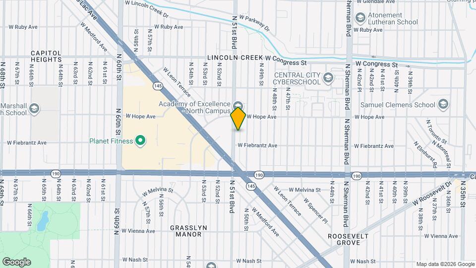 4132 N 51st Blvd Map and Location Details