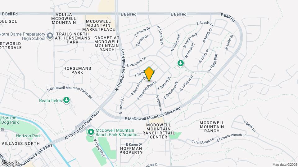 10474 E Morning Star Dr Map and Location Details