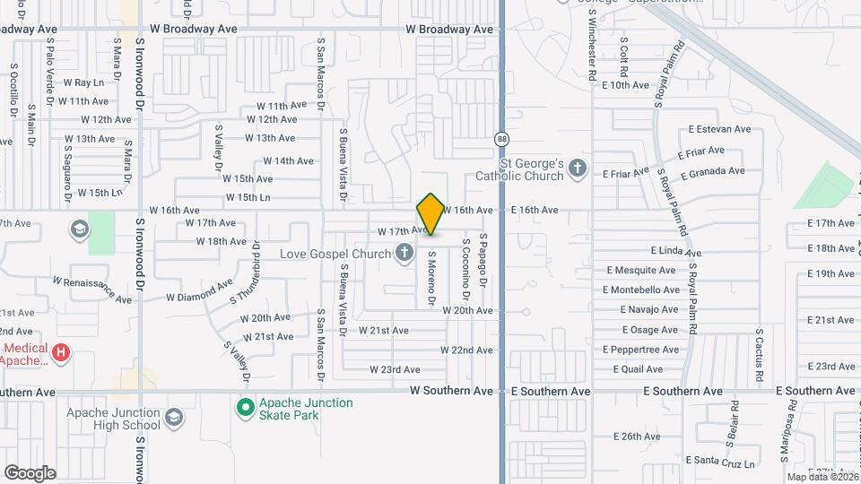 318 W 18th Ave, Unit 1 Map and Location Details