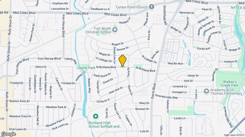 7616 N Richland Blvd Map and Location Details