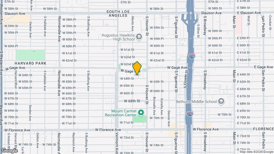 841 1/2 West 64th Street Mapa y Detalles de la Ubicación