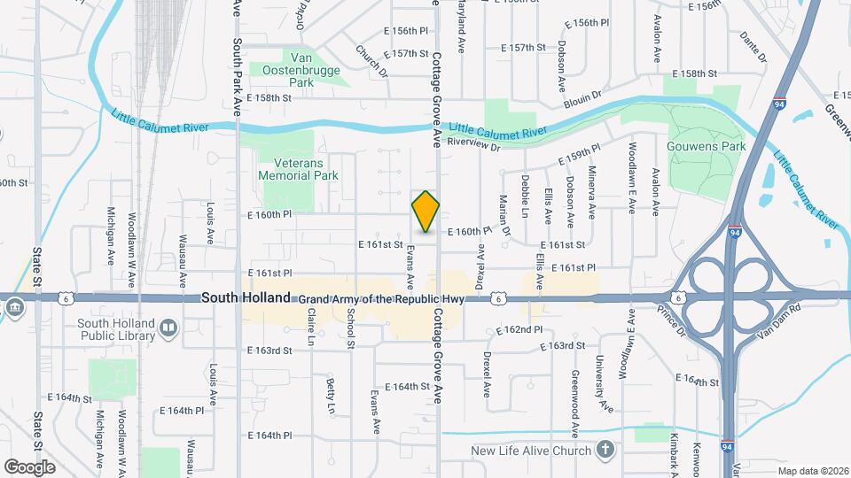 16054 Cottage Grove Ave Map and Location Details