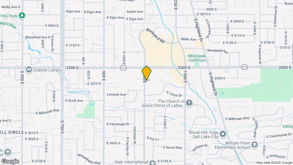 3367 S 1100 E Map and Location Details