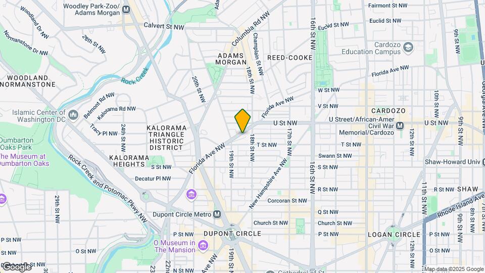 1818 Florida Ave NW Map and Location Details