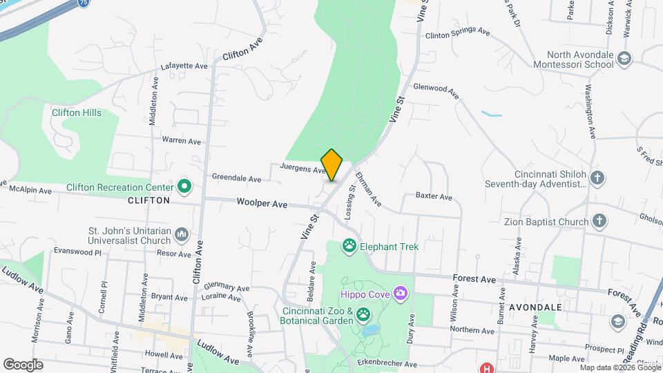 3671 Vine St Map and Location Details