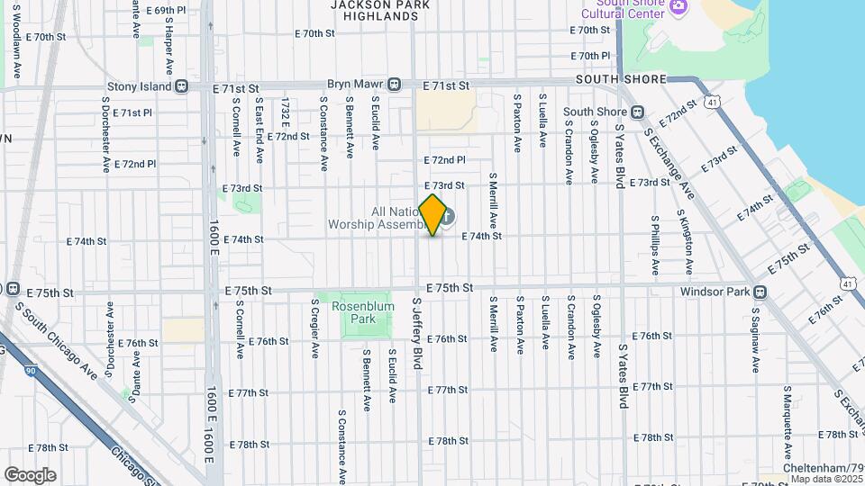 7400-7410 S Chappel Ave Map and Location Details