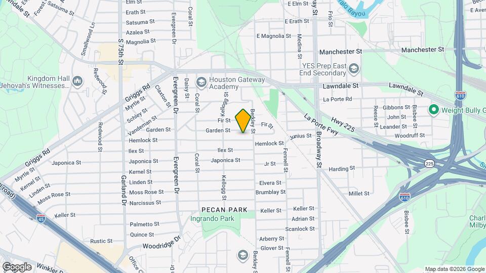 7607 Hemlock St Map and Location Details