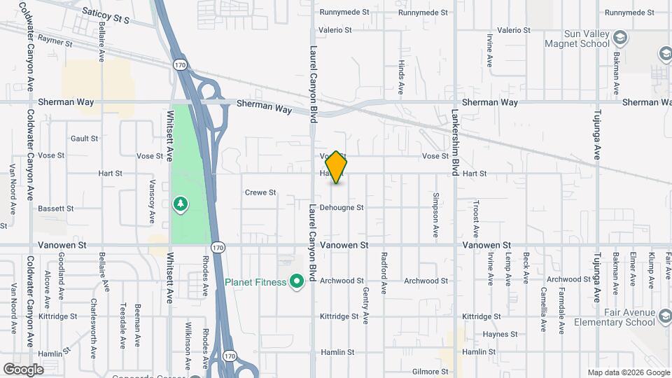 6932-6934 Agnes Ave Map and Location Details