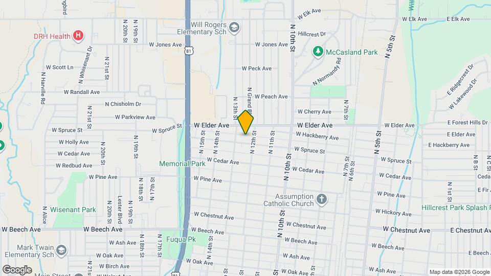 1209 W Spruce Ave Mapa y Detalles de la Ubicación