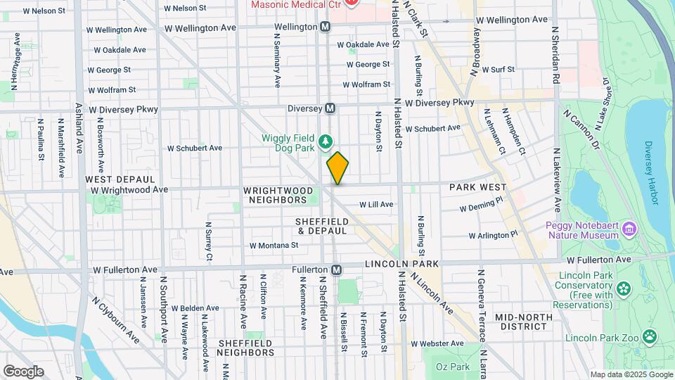 933 W Wrightwood Ave Map and Location Details