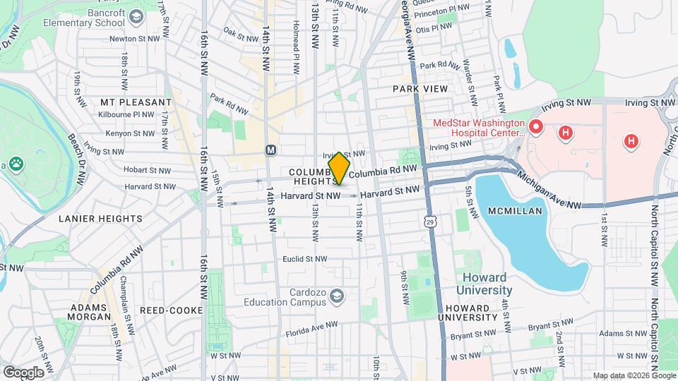 1139 Harvard St NW Map and Location Details