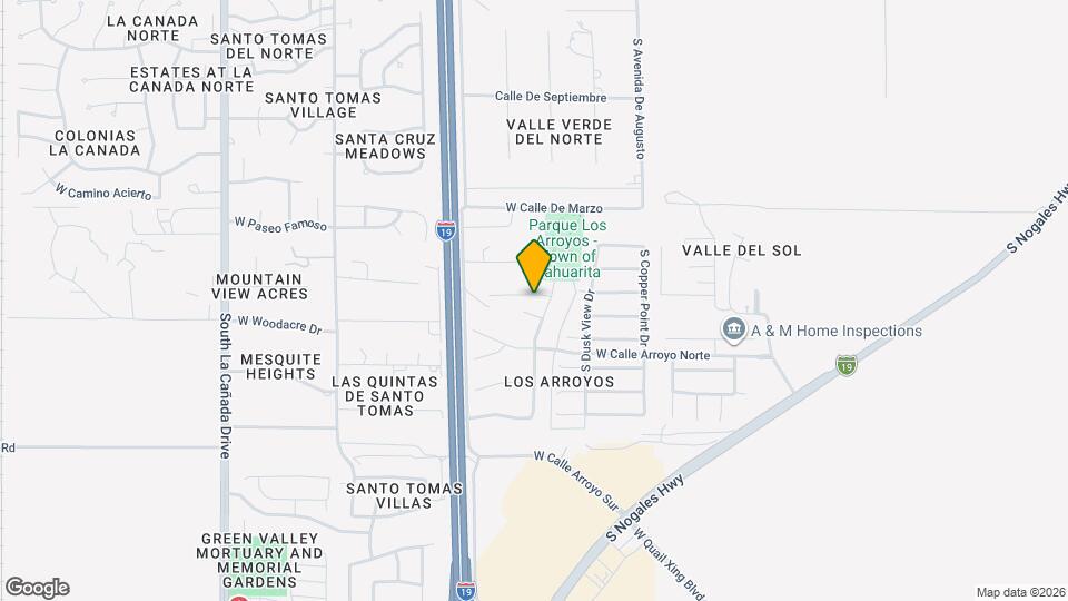837 W Placita Pozanco Mapa y Detalles de la Ubicación