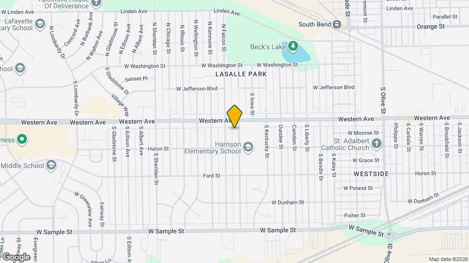 421 S Lake St Map and Location Details